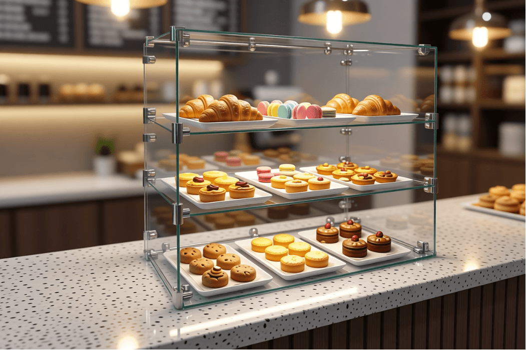 Glass display bakery